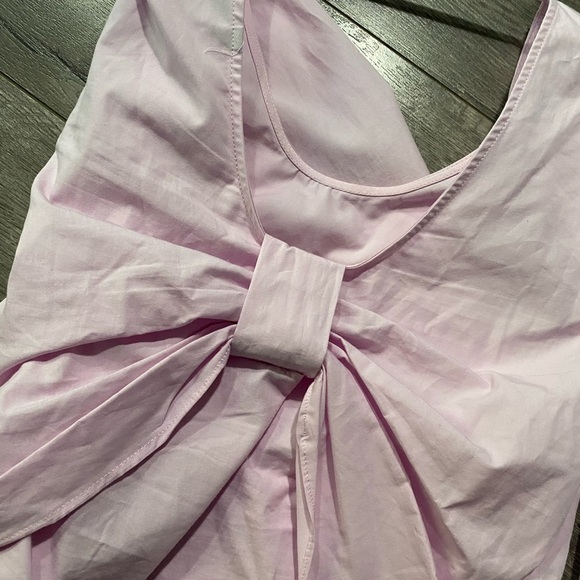 Zara purple wide sleeve bow back top xs - Picture 4 of 4